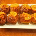 Muffins à l'Orange Zestes et Coulis