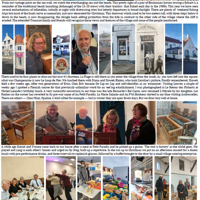 Les remerciements de Tom et Caroline au village qu'ils aiment depuis longtemps.