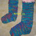 Chaussettes de Noel au tricotin