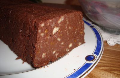 Terrine au chocolat, clémentines et rhum