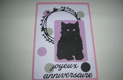 CARTE ANNIVERSAIRE CHATON