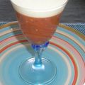 gaspacho de tomate et son espuma de chèvre au miel 