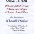 Concert Vivaldi, le 20 juin