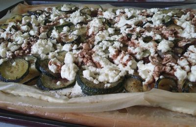 Tarte feta - courgettes