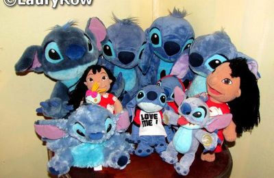 Mes (10) peluches Lilo & Stitch. 