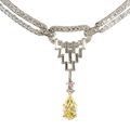 Highly Prized Art Deco Fancy Colored Diamond Necklace, unknown, circa 1935