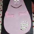 Moelleux à la châtaigne - Gâteau Barbapapa en pâte à sucre