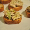 Rillettes de Crabe et de Poireaux aux éclats de noix 