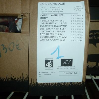 Vente de colis de Boeuf Bio