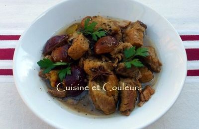 Porc mijoté aux prunes et à la bière brune comme chez Sylvain