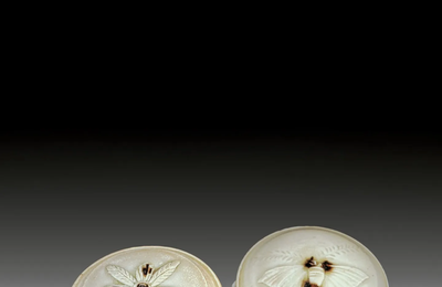 Two straw-glazed cosmetic boxes, Sui dynasty (581-618) 