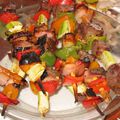 brochettes de canard aux abricots