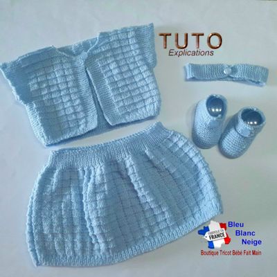 Fiche tricot bébé, modèle patrons à tricoter, layette tricot bb, tuto, explications en pdf