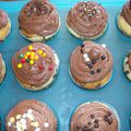 Cupcakes styles muffins topping au philadelphia milka