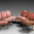 Suite de six fauteuils à châssis. Estampille de Cresson. Epoque Louis XV
