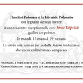 Librairie Polonaise Paris - Ewa Lipska