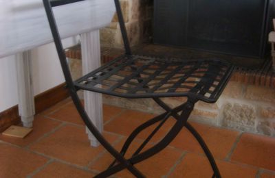 Lot de 4 chaises pliantes en fer