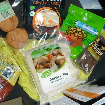 Contenu de la vegan box d'aout