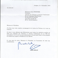 Courrier adressé par Madame Cécile HELLE, Maire d'AVIGNON