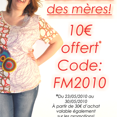 Pour la fête des mères, 10€ offert!