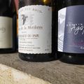 Alsace : Domaine de l'Agapé : Riesling Rosacker 2014, Châteauneuf du Pape : Domaine de la Mordorée 2005