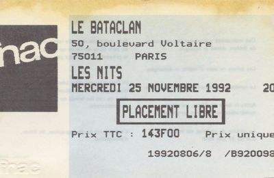 Nits - Mercredi 25 Novembre 1992 - Bataclan (Paris)