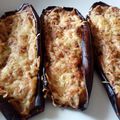 AUBERGINES FARCIES AU POULET FROMAGE