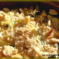 crumble de courgettes/feta sablé aux tucs