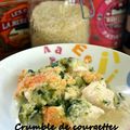 Crumble de courgettes et poulet au parmesan