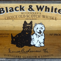 Objet Pub ... Miroir publicitaire BLACK & WHITE * Whisky 