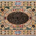 A magnificent late Renaissance antique marble inlaid table top, Roman, last quarter 16th century