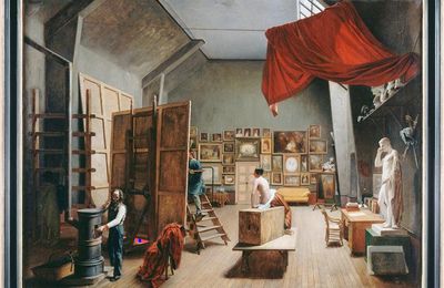 Intérieur de l'atelier d'Abel de Pujol, par Adrienne GRANDPIERRE