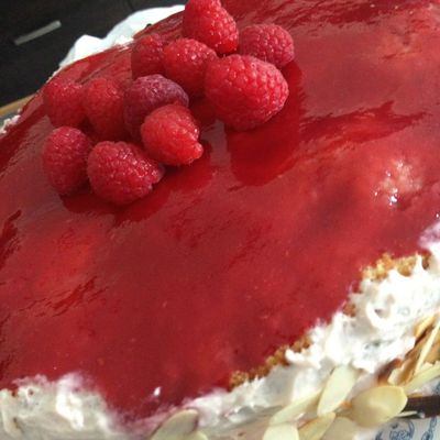 Tourte aux framboises