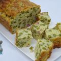 Cake aux petits pois, Comté et lardons