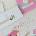 Cartes de voeux colorées par Angèle