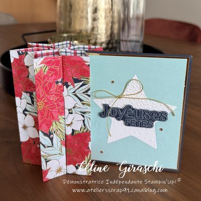 Carte étoile à pliage ouvert 