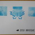 Carte "papillons bleus" ...