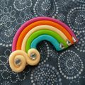 La broche arc-en-ciel en Fimo Kids #4