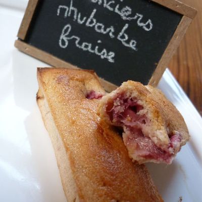 Financiers Rhubarbe-Fraise