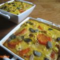 Petits clafoutis de carottes à la brousse et à la menthe