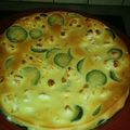 Flan (ou quiche sans pâte) courgettes et féta 