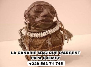 LA CANARIE MAGIQUE D’ARGENT DU MAITRE DE L'ARGENT ET DE LA FORTUNE DAH DJEMEY