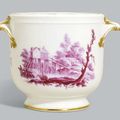 A Vincennes glass cooler, circa 1756
