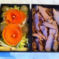 Bento 105: pluie et fleur de carotte