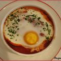 Oeuf cocotte à la tomate.