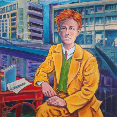 Sous les regards de Picasso et Magritte : EXPOSITION Jean-Michel DESTERKE Jean DELCOURT, résidents de la Devinière.