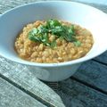 Dahl de lentilles corail aux tomates et aux épices