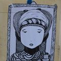 [street art in Valence] des visages et un avertissement