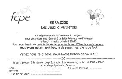 Kermesse des écoles