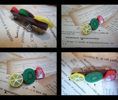 Broche fruitée